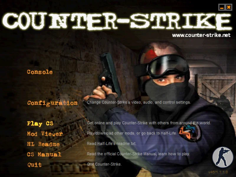 Меню игры Counter-Strike 1.5